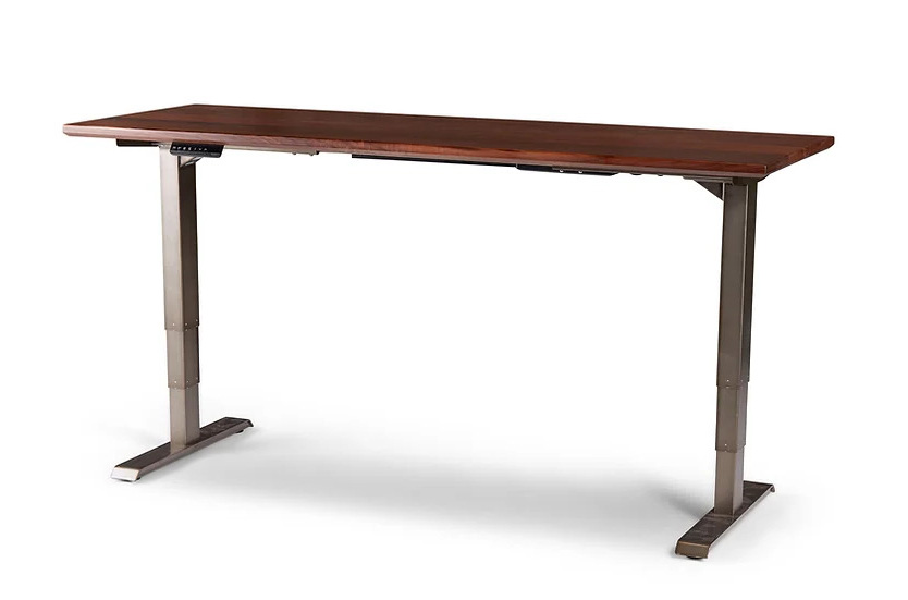 black walnut sit stand desk