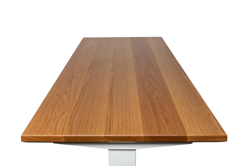 White Oak Premier Sit-Stand Office Desk