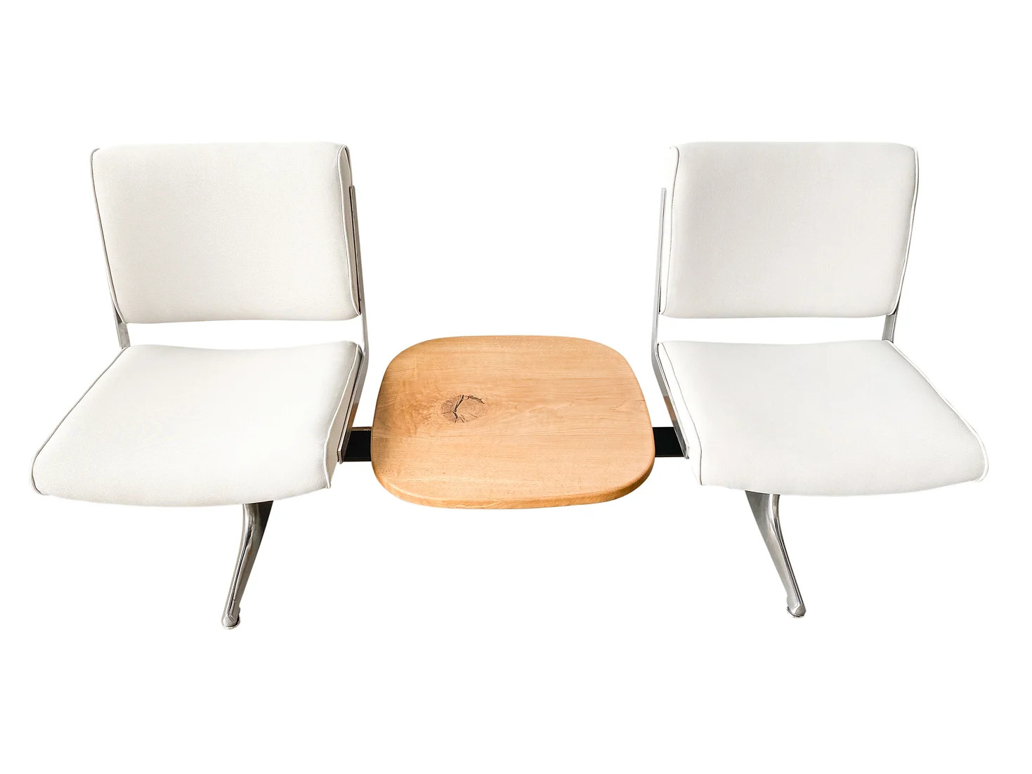 Bridgetown Luna Trapeze Studio Couch with White Oak Table