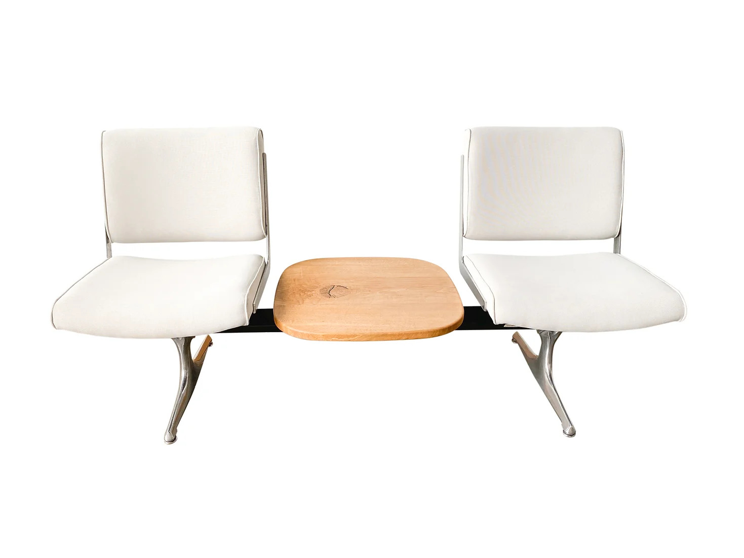 Bridgetown Luna Trapeze Studio Couch with White Oak Table