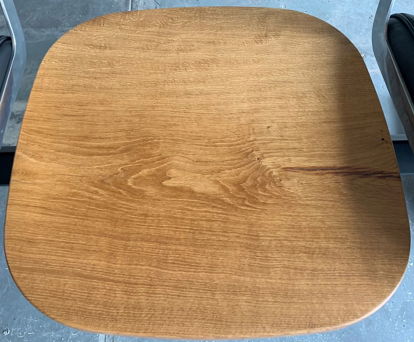 Langlitz Leather Studio Couch with White Oak Table