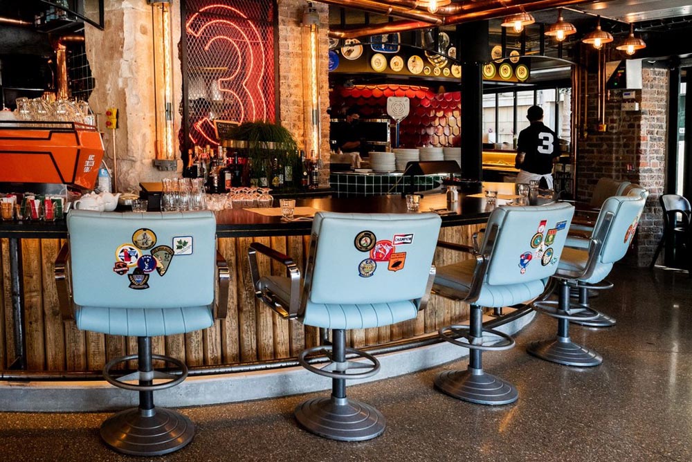 Commercial furniture projects Aux Trois Obus Paris France