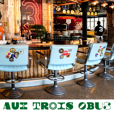 Commercial furniture projects Aux Trois Obus Paris France