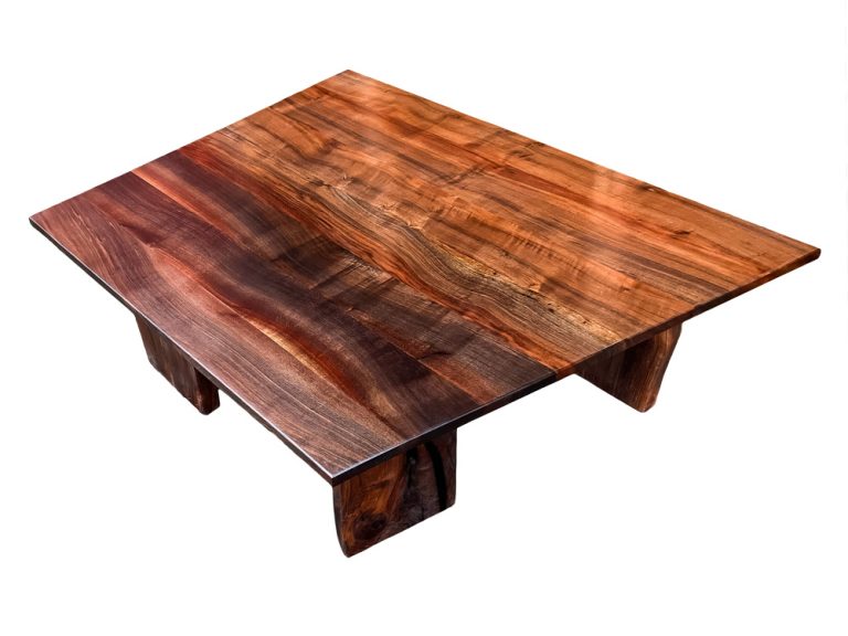 Wild Oregon Black Walnut Coffee Table with Live Edge Legs
